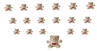 Flying Valentine Bears
